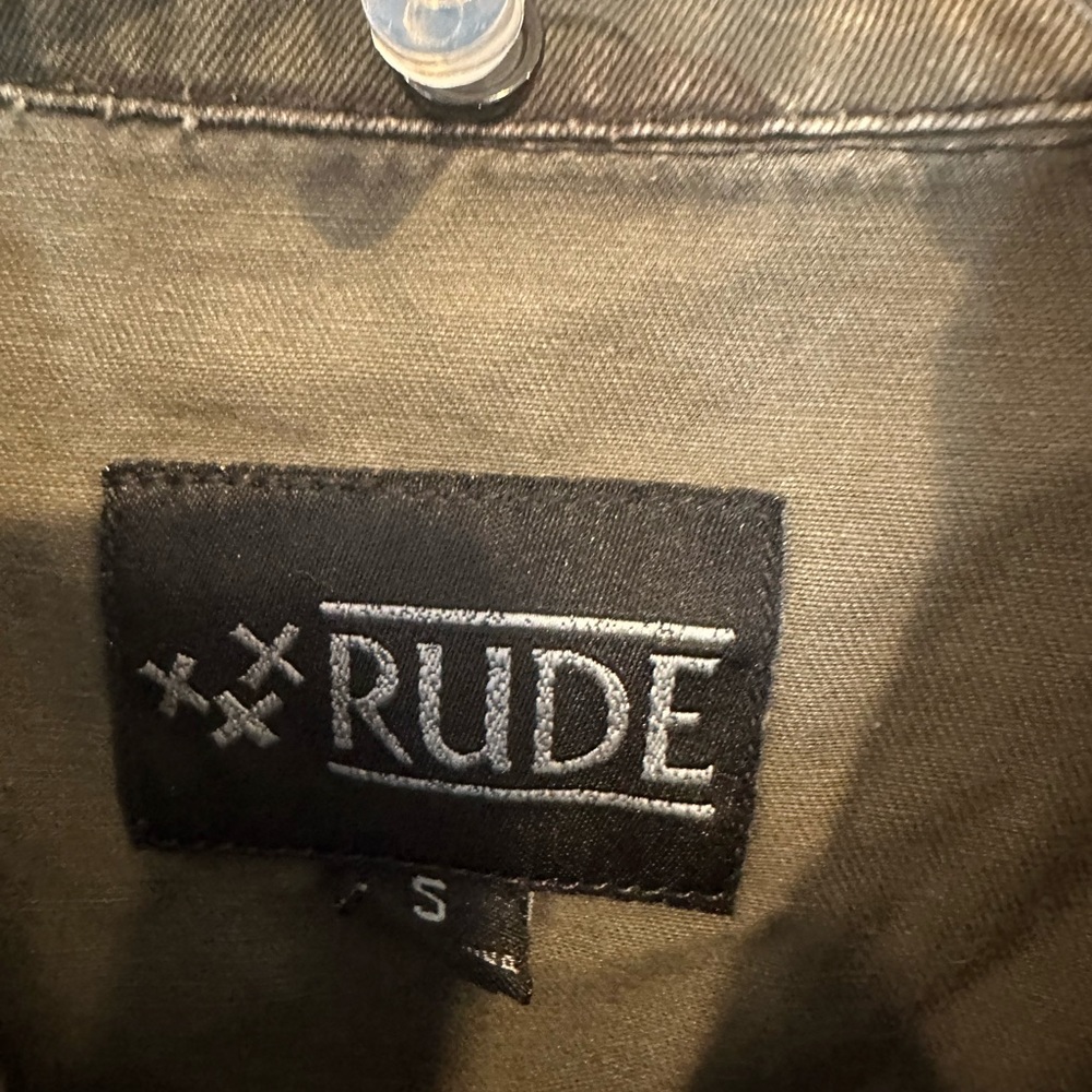 Xxx Rude Camo Jacket With Fleece Sleeves. Size Small View 2